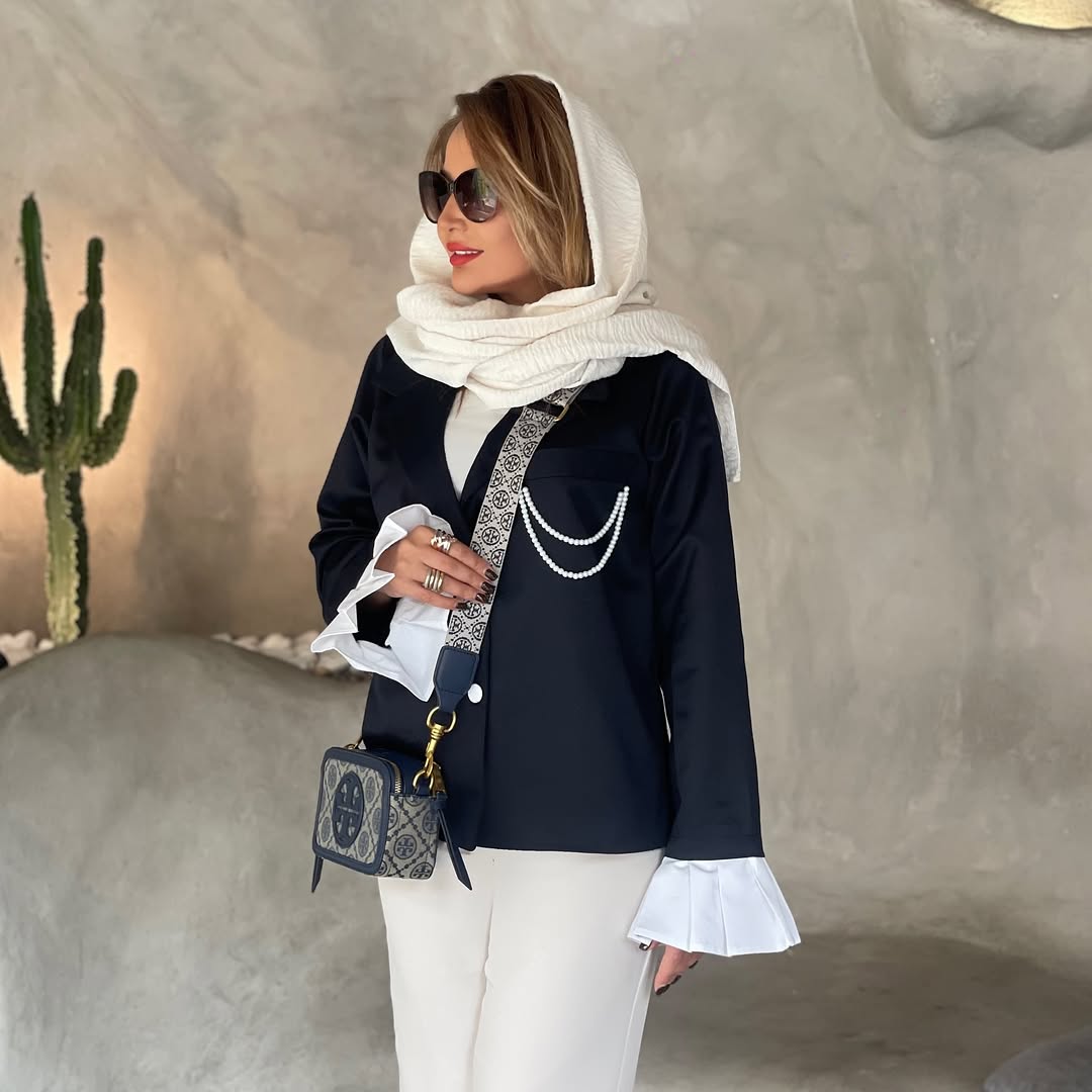 کت زنانه لیدي فاستونی مرواريدي مناسب بهار و تابستان
